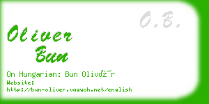 oliver bun business card